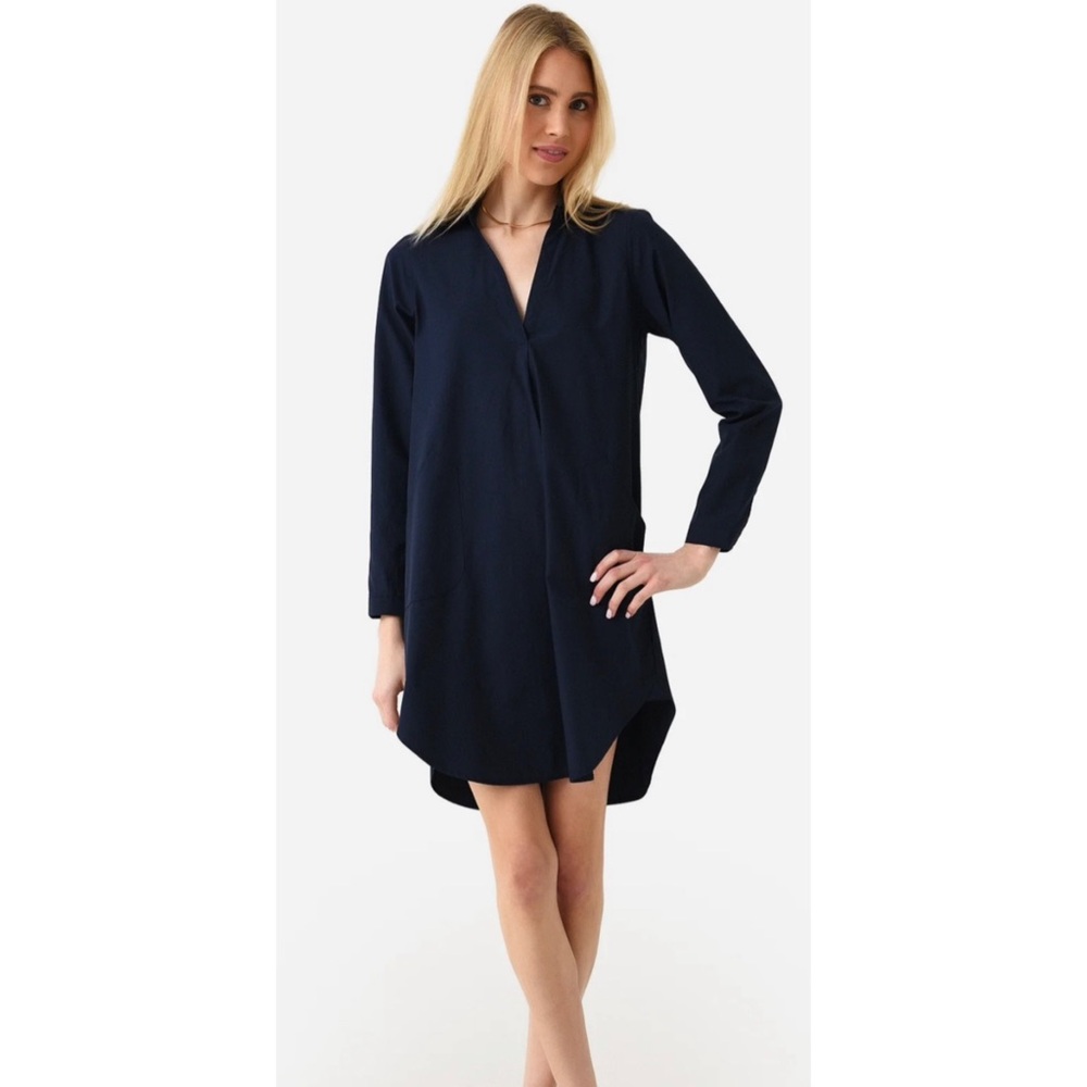 Brochu Walker The Ives Popover Navy Long Sleeve Dress. New without tags.